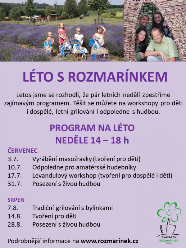 Léto s Rozmarínkem: Posezení s živou hudbou