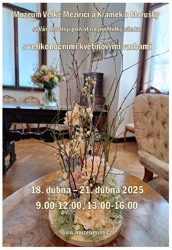 Velikonoční květinová vazba na zámku