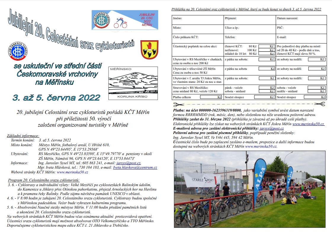 20. Celostátní sraz cykloturistů 2022