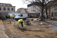 Rekonstrukce náměstí: V parčíku na Rozkoši vzniká dětské hřiště