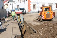 Kanalizace na spodní straně náměstí finišuje