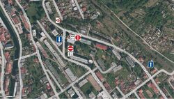 Jednosměrný provoz_Gen._Jaroše_-_Čechova_-_cyklo