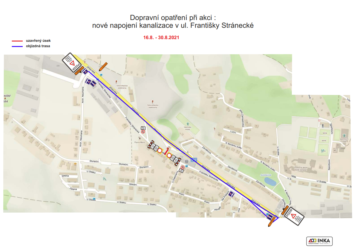 Ulice Františky Stránecké - mapa 2